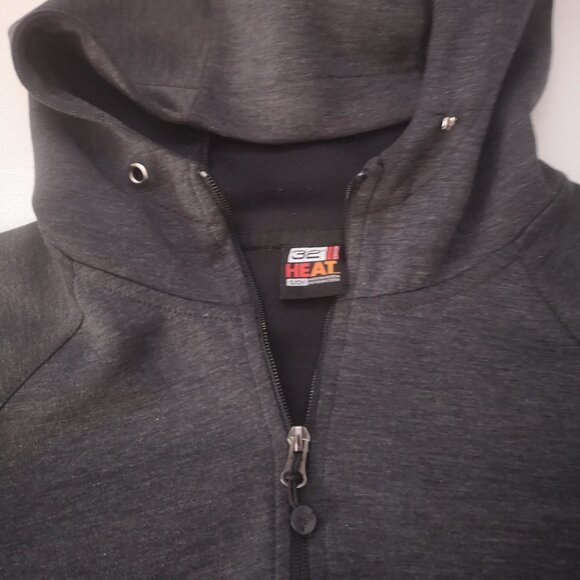 32 Degrees Heat Men's Size Small Grey Full Zip Straight Fit Hooded Jacket - Picture 5 of 12